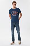 Lee Cooper Erkek Merlin O Yaka T-Shirt 625242035 Lacivert