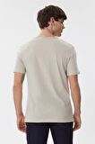 Lee Cooper Bisiklet Yaka Slim Fit Düz Bej Erkek T-Shirt - 222 Lcm 242042 Daniel
