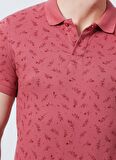 Lee Cooper Polo Yaka Desenli Gül Kurusu Erkek T-Shirt 222 LCM 242050 BERNARD GUL KURUSU