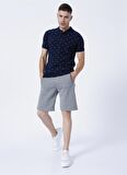Lee Cooper Desenli Açık Lacivert Erkek Polo T-Shirt 222 LCM 242052 BOBBY A.LACIVERT