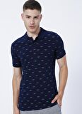 Lee Cooper Desenli Açık Lacivert Erkek Polo T-Shirt 222 LCM 242052 BOBBY A.LACIVERT