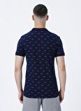 Lee Cooper Desenli Açık Lacivert Erkek Polo T-Shirt 222 LCM 242052 BOBBY A.LACIVERT