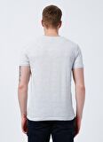 Lee Cooper Bisiklet Yaka Düz Gri Melanj Erkek T-Shirt 222 LCM 242053 BAINES GRI MELANJ