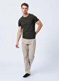 Lee Cooper Bisiklet Yaka Pike Desenli Yeşil Erkek T-Shirt 222 LCM 242054 TWINGO