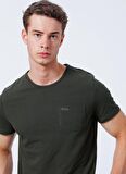 Lee Cooper Bisiklet Yaka Pike Desenli Yeşil Erkek T-Shirt 222 LCM 242054 TWINGO