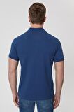 Lee Cooper Polo Yaka Pike Desenli Mavi Erkek T-Shirt 222 LCM 242057 TWINS INDIGO