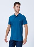 Lee Cooper Polo Yaka Pike Desenli Petrol Erkek T-Shirt 222 LCM 242057 TWINS