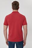 Lee Cooper Polo Yaka Pike Desenli Kırmızı Erkek T-Shirt 222 LCM 242057 TWINS KIRMIZI