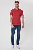 Lee Cooper Polo Yaka Pike Desenli Kırmızı Erkek T-Shirt 222 LCM 242057 TWINS KIRMIZI