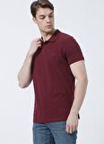 Lee Cooper Polo Yaka Pike Desenli Mürdüm Erkek T-Shirt 222 LCM 242057 TWINS MURDUM