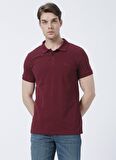 Lee Cooper Polo Yaka Pike Desenli Mürdüm Erkek T-Shirt 222 LCM 242057 TWINS MURDUM