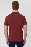 Lee Cooper Polo Yaka Pike Desenli Bordo Erkek T-Shirt 222 LCM 242057 TWINS BORDO