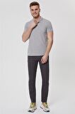 Lee Cooper Polo Yaka Pike Desenli Gri Melanj Erkek T-Shirt 222 LCM 242057 TWINS GRI MELANJ
