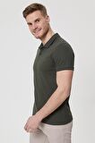 Lee Cooper Polo Yaka Pike Desenli Açık Yeşil Erkek T-Shirt 222 LCM 242057 TWINS OLIVE
