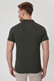 Lee Cooper Polo Yaka Pike Desenli Açık Yeşil Erkek T-Shirt 222 LCM 242057 TWINS OLIVE