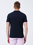 Lee Cooper Polo Yaka Desenli Lacivert Erkek T-Shirt 222 LCM 242058 PINE LACIVERT