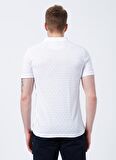 Lee Cooper Polo Yaka Desenli Beyaz Erkek T-Shirt 222 LCM 242061 MIXED BEYAZ