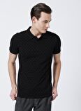Lee Cooper Polo Yaka Desenli Siyah Erkek T-Shirt 222 LCM 242061 MIXED SIYAH