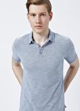 Lee Cooper Düz Mavi Erkek Polo T-Shirt 222 LCM 242062 JAKE PASTEL MAVI