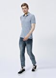 Lee Cooper Düz Mavi Erkek Polo T-Shirt 222 LCM 242062 JAKE PASTEL MAVI