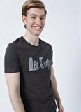 Lee Cooper Bisiklet Yaka Baskılı Antrasit Erkek T-Shirt 222 LCM 242065 LONDONLOGO ANTRASIT