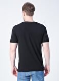 Lee Cooper 222 Lcm 242074 Touch Bisiklet Yaka Slim Fit Baskılı Siyah Erkek T-Shirt