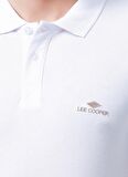 Lee Cooper 222 Lcm 242077 Big Twins Regular Fit Pike Desenli Beyaz Erkek Polo T-Shirt