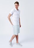 Lee Cooper 222 Lcm 242077 Big Twins Regular Fit Pike Desenli Beyaz Erkek Polo T-Shirt