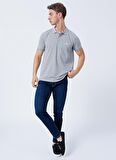 Lee Cooper Pike Gri Melanj Erkek Polo T-Shirt 222 LCM 242077 BIG