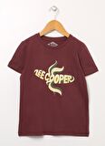 Lee Cooper Baskılı Mürdüm Erkek Çocuk T-Shirt 222 LCB 242006 BANANA MURDUM