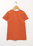 Lee Cooper Baskılı Turuncu Kız Çocuk T-Shirt 222 LCG 242003 PUMPKIN