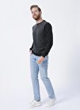 Lee Cooper Bisiklet Yaka Gri Erkek Sweatshırt 231 LCM 241012 NEWDIAGO