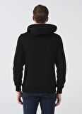 Lee Cooper Kapüşonlu Regular Fit Baskılı Siyah Erkek Şardonlu Sweatshirt 231 LCM 241020 TESS