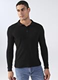 Lee Cooper Polo Yaka Düz Siyah Erkek T-Shirt 231 LCM 242002 TYLENS