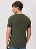 Lee Cooper Bisiklet Yaka Haki Erkek T-Shirt 232 LCM 242056 TWINGO HAKİ