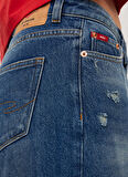 Lee Cooper Yüksek Bel Geniş Paça Straight Kadın Denim Pantolon 232 LCF 121023 SANDY BLUE MID