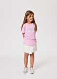 Lee Cooper Baskılı Pembe Kız Çocuk T-Shirt 232 LCG 242005 CLOUDY PEMBE