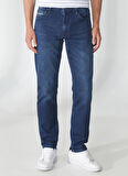 Lee Cooper Normal Bel Slim Straight Erkek Denim Pantolon 232 LCM 121038 JAGGER JUDAS BLUE OD
