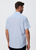 Lee Cooper Regular Fit Mavi Erkek Gömlek 232 LCM 241003 ANDRE MAVİ
