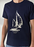 Lee Cooper Bisiklet Yaka Lacivert Erkek T-Shirt 232 LCM 242015 GAWAIN LACİVERT