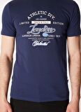 Lee Cooper Bisiklet Yaka Lacivert Erkek T-Shirt 232 LCM 242024 DIVIDED LACİVERT