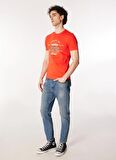 Lee Cooper Bisiklet Yaka Kırmızı Erkek T-Shirt 232 LCM 242024 DIVIDED KIRMIZI