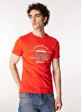 Lee Cooper Bisiklet Yaka Kırmızı Erkek T-Shirt 232 LCM 242024 DIVIDED KIRMIZI