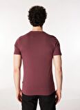 Lee Cooper Bisiklet Yaka Mürdüm Erkek T-Shirt 232 LCM 242024 DIVIDED MÜRDÜM