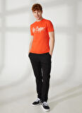 Lee Cooper Bisiklet Yaka Mercan Erkek T-Shirt 232 LCM 242029 DRAWINGLOGO MERCAN