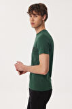 Lee Cooper Bisiklet Yaka Yeşil Erkek T-Shirt 232 LCM 242029 DRAWINGLOGO YEŞİL