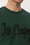 Lee Cooper Bisiklet Yaka Yeşil Erkek T-Shirt 232 LCM 242029 DRAWINGLOGO YEŞİL