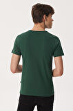 Lee Cooper Bisiklet Yaka Yeşil Erkek T-Shirt 232 LCM 242029 DRAWINGLOGO YEŞİL