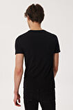 Lee Cooper Bisiklet Yaka Siyah Erkek T-Shirt 232 LCM 242029 DRAWINGLOGO SİYAH