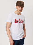Lee Cooper Bisiklet Yaka Koyu Beyaz Erkek T-Shirt 232 LCM 242032 LONDONLOGO BEYAZ+K